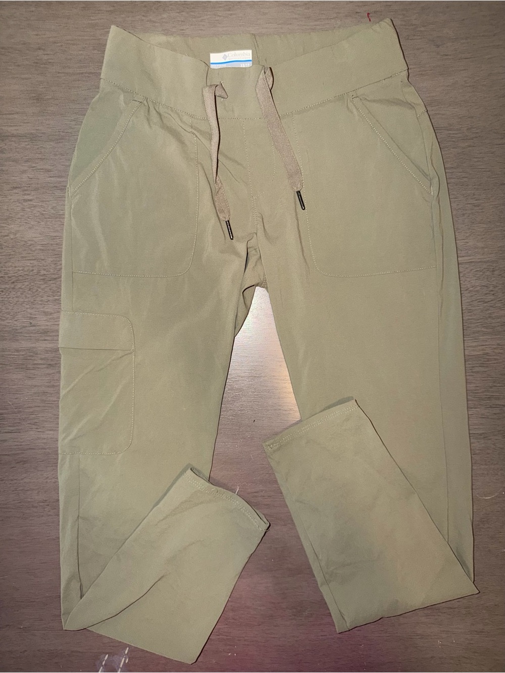 Columbia XS Olive Green Cargo Drawstring Pants